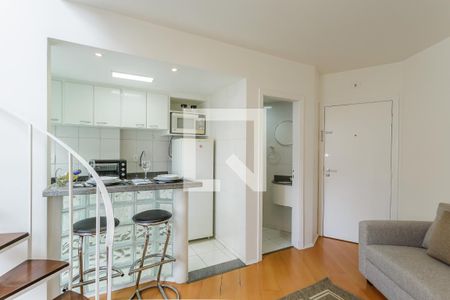 Sala de apartamento para alugar com 1 quarto, 45m² em Moema, São Paulo