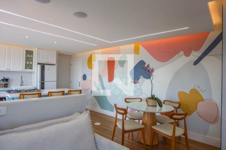 Sala  de apartamento à venda com 1 quarto, 51m² em Centro, Diadema