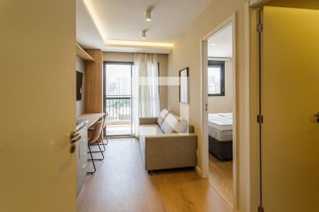 Sala de apartamento para alugar com 1 quarto, 27m² em Moema, São Paulo