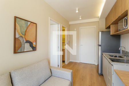 Sala de apartamento para alugar com 1 quarto, 27m² em Moema, São Paulo