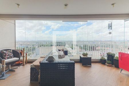 Varanda da Sala de apartamento para alugar com 4 quartos, 134m² em Jardim Olympia, São Paulo