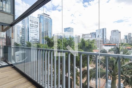 Varanda da Sala de apartamento à venda com 2 quartos, 138m² em Vila Nova Conceição, São Paulo