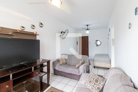 Sala de apartamento para alugar com 1 quarto, 64m² em Guilhermina, Praia Grande