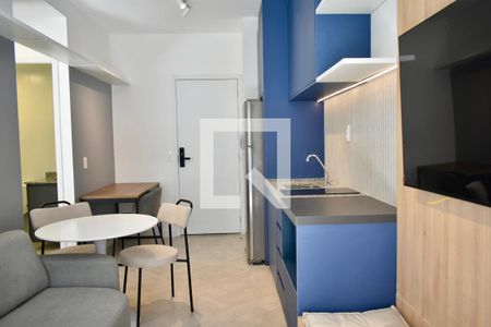 Sala/Cozinha de apartamento para alugar com 1 quarto, 37m² em Vila Clementino, São Paulo