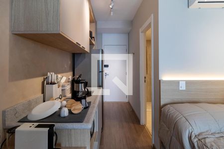 Cozinha de kitnet/studio para alugar com 1 quarto, 23m² em Perdizes, São Paulo