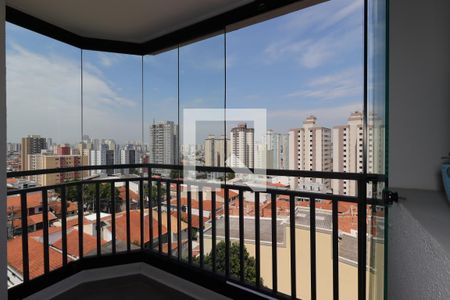 Varanda da Sala de kitnet/studio à venda com 1 quarto, 41m² em Vila Valparaíso, Santo André