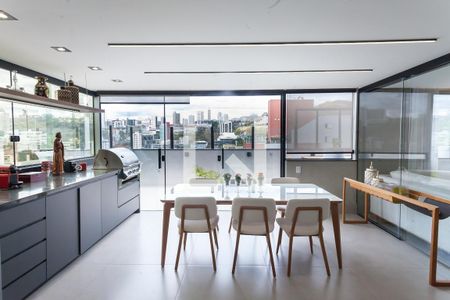 Sala de Jantar de apartamento à venda com 2 quartos, 140m² em Estoril, Belo Horizonte