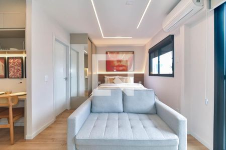 Sala de kitnet/studio para alugar com 1 quarto, 26m² em Campo Belo, São Paulo
