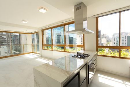 Sala/Cozinha de apartamento para alugar com 2 quartos, 105m² em Itaim Bibi, São Paulo