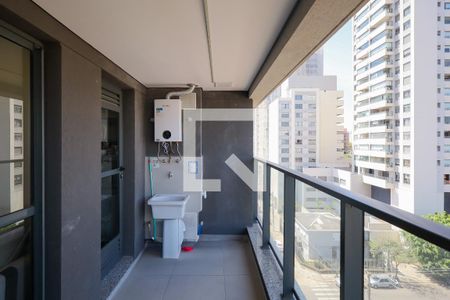 Varanda - Área de serviço  de apartamento à venda com 1 quarto, 38m² em Brooklin, São Paulo