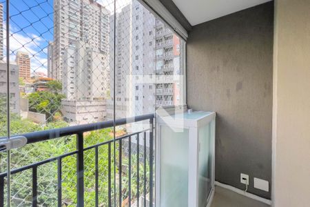 Varanda da sala de apartamento à venda com 1 quarto, 33m² em Vila Mariana, São Paulo