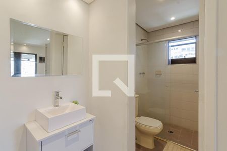 Banheiro de kitnet/studio à venda com 1 quarto, 39m² em Indianópolis, São Paulo