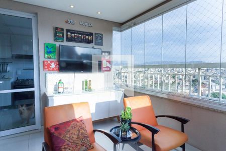 Varanda da Sala de apartamento à venda com 3 quartos, 95m² em Caiçaras, Belo Horizonte