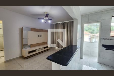 Detalhe Sala de apartamento para alugar com 1 quarto, 50m² em Marapé, Santos