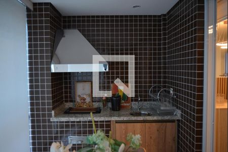 Varanda Goumert de apartamento à venda com 3 quartos, 100m² em Vila Assunção, Santo André