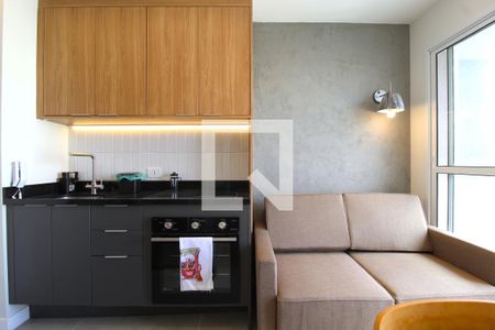 Sala/Cozinha de apartamento para alugar com 1 quarto, 25m² em Vila Olímpia, São Paulo