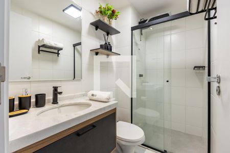 Banheiro de apartamento à venda com 1 quarto, 25m² em Barra Funda, São Paulo