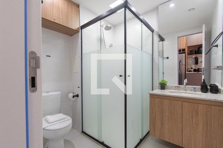 Banheiro Social de kitnet/studio para alugar com 1 quarto, 20m² em Ipiranga, São Paulo