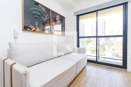 Sala - Cozinha de kitnet/studio para alugar com 1 quarto, 35m² em Jardim das Acacias, São Paulo
