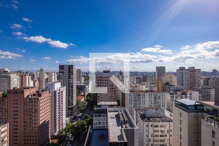 Sala/Cozinha - Vista de apartamento para alugar com 1 quarto, 32m² em Jardim Paulista, São Paulo