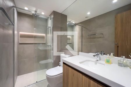 Banheiro de kitnet/studio para alugar com 1 quarto, 42m² em Vila Mariana, São Paulo