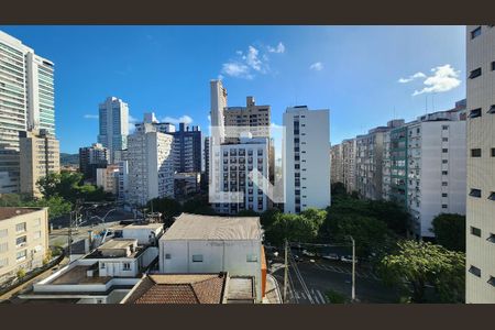 Vista da Sala de apartamento para alugar com 1 quarto, 57m² em Ponta da Praia, Santos