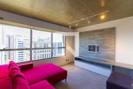 Sala de Estar de apartamento à venda com 1 quarto, 90m² em Cidade Monções, São Paulo