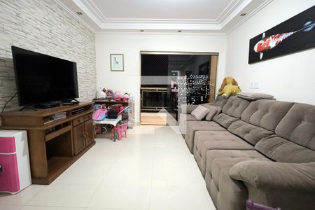 Sala de apartamento à venda com 3 quartos, 100m² em Vila Alzira, Santo André