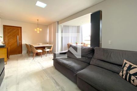 Sala de apartamento à venda com 3 quartos, 96m² em Grajaú, Belo Horizonte