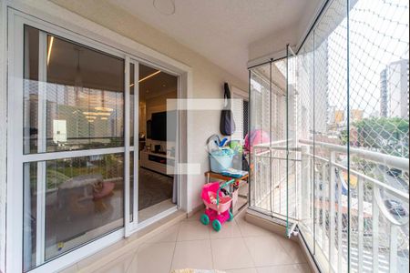 Varanda da Sala de apartamento à venda com 3 quartos, 85m² em Vila Valparaíso, Santo André