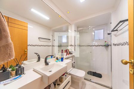 Banheiro  de apartamento à venda com 3 quartos, 85m² em Vila Valparaíso, Santo André