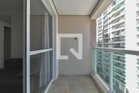 Varanda da Sala de apartamento para alugar com 1 quarto, 36m² em Santo Amaro, São Paulo