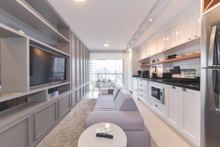 Sala de apartamento à venda com 1 quarto, 40m² em Santo Amaro, São Paulo