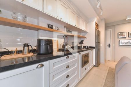 Sala - Cozinha Integrada de apartamento à venda com 1 quarto, 40m² em Santo Amaro, São Paulo