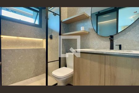 Banheiro da Suíte de apartamento para alugar com 1 quarto, 41m² em Pinheiros, São Paulo