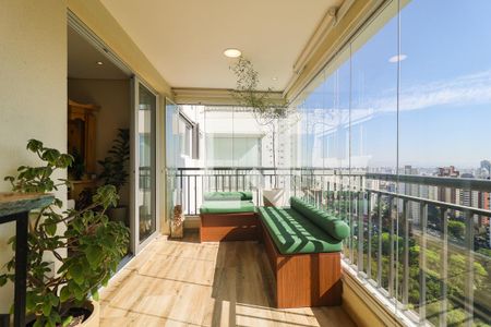 Varanda da Sala de apartamento à venda com 2 quartos, 90m² em Jardim Caboré, São Paulo