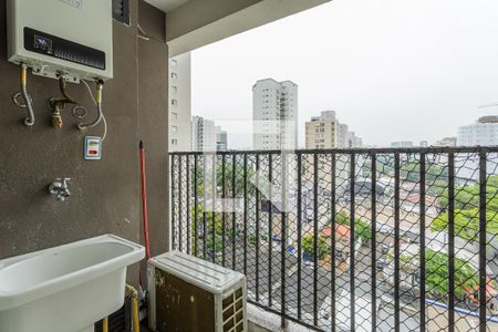 Varanda da Sala/Cozinha de apartamento para alugar com 1 quarto, 29m² em Indianópolis, São Paulo