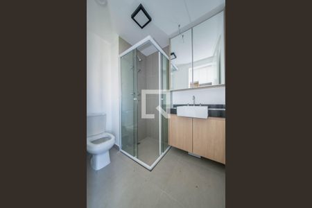 Banheiro de kitnet/studio para alugar com 1 quarto, 18m² em Santo Amaro, São Paulo