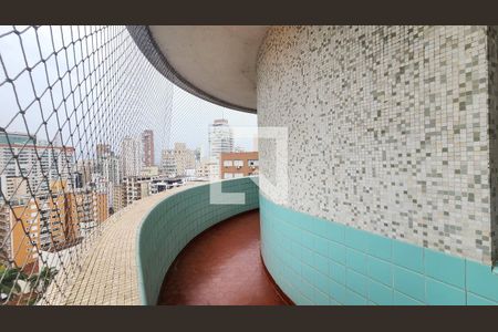 Varanda da Sala de apartamento para alugar com 3 quartos, 147m² em Gonzaga, Santos