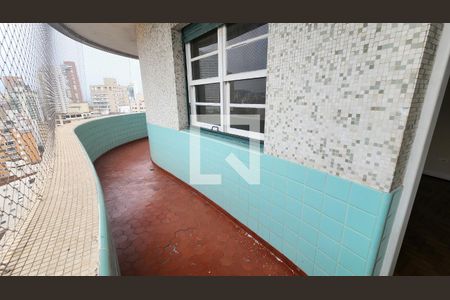 Varanda da Sala de apartamento para alugar com 3 quartos, 147m² em Gonzaga, Santos
