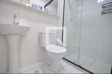 Banheiro do Quarto Suíte de apartamento para alugar com 1 quarto, 29m² em Parque Vitoria, São Paulo