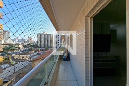Sacada  de apartamento para alugar com 1 quarto, 60m² em Guilhermina, Praia Grande