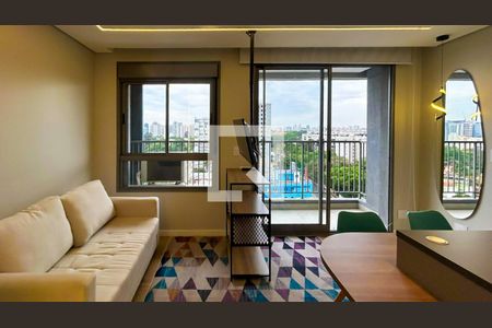 Sala de apartamento à venda com 1 quarto, 37m² em Santo Amaro, São Paulo