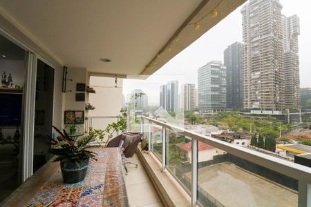 Varanda da Sala de apartamento para alugar com 4 quartos, 117m² em Jardim das Acacias, São Paulo