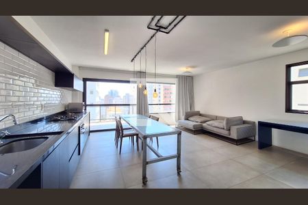 Sala/Cozinha de apartamento para alugar com 1 quarto, 67m² em Perdizes, São Paulo