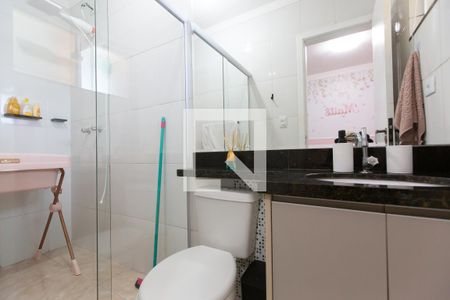 Banheiro da Suíte 1 de casa de condomínio à venda com 2 quartos, 57m² em Itaquera, São Paulo