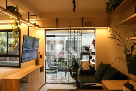 Sala e Cozinha Integrada de kitnet/studio para alugar com 1 quarto, 36m² em Pompeia, São Paulo