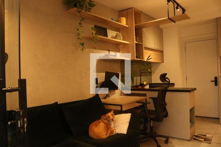 Sala e Cozinha Integrada de kitnet/studio para alugar com 1 quarto, 36m² em Pompeia, São Paulo
