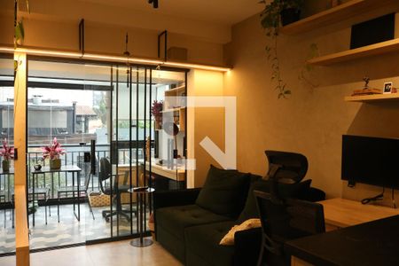 Sala e Cozinha Integrada de kitnet/studio para alugar com 1 quarto, 36m² em Pompeia, São Paulo