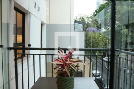 Varanda de kitnet/studio para alugar com 1 quarto, 36m² em Pompeia, São Paulo